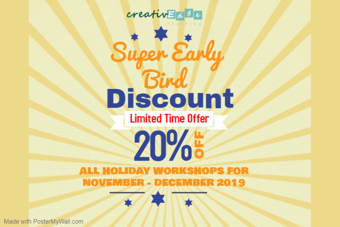 Primary English writing holiday workshops promotion image 